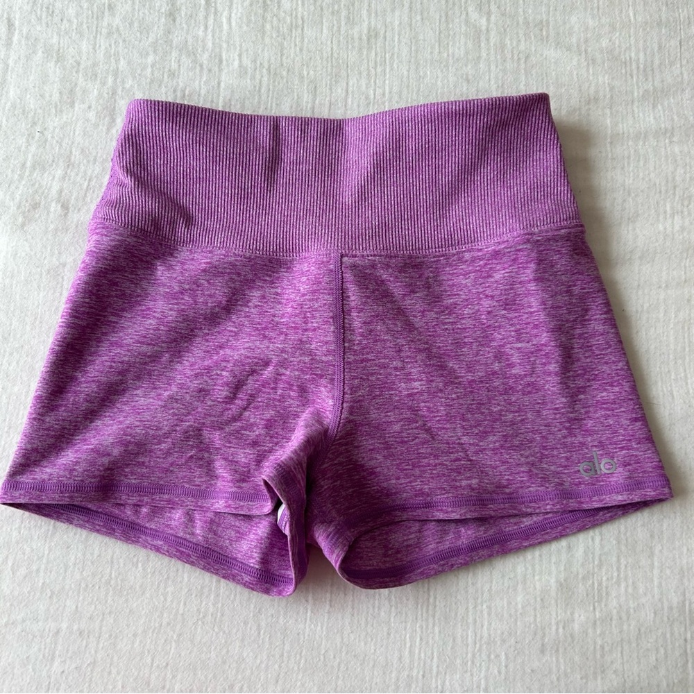 ALO Yoga Purple Athletic Shorts High Waist Stretch